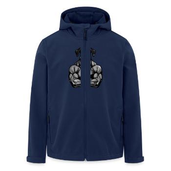 Dog muscles - Men’s Recycled Softshell Jacket by Stanley/Stella - navy - Front - AI Model Male 185 light (185cm)
