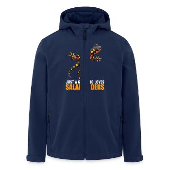 Salamandres Salamandres - Veste softshell homme en polyester recyclé Stanley/Stella - marine - Devant - AI Model Male 185 light (185cm)