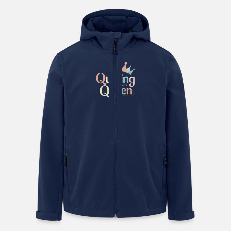 Quilting Queen Happy Quilting - Men’s Recycled Softshell Jacket by Stanley/Stella - navy