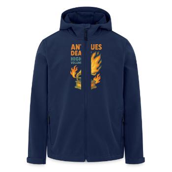 Brocante Antiquaires Antiquaires Grand Volume - Veste softshell homme en polyester recyclé Stanley/Stella - marine - Devant - AI Model Male 185 light (185cm)