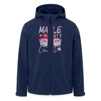Malle Party Crew Groupes Motif Mallorca Party - Veste softshell homme en polyester recyclé Stanley/Stella - marine - Devant - AI Model Male 185 light (185cm)