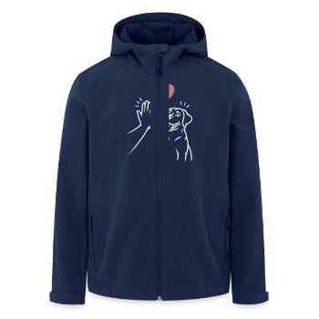 Labrador high five - Recycelte Männer Softshell-Jacke von Stanley/Stella - Navy - Vorne - AI Model Male 185 light (185cm)
