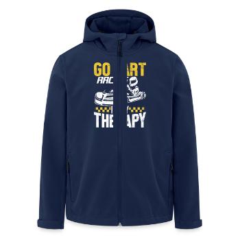 Go Kart Is My Therapy Funny Small Sport Cars - Men’s Recycled Softshell Jacket by Stanley/Stella - navy - Front - AI Model Male 185 light (185cm)