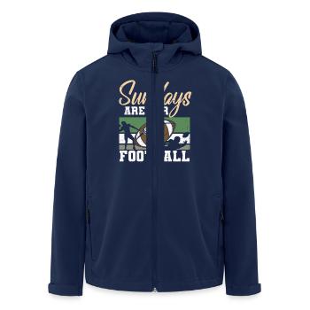 Sundays Are for Football Design - Men’s Recycled Softshell Jacket by Stanley/Stella - navy - Front - AI Model Male 185 light (185cm)