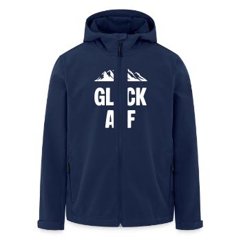Glueck auf Berg Erzgebirge - Recycelte Männer Softshell-Jacke von Stanley/Stella - Navy - Vorne - AI Model Male 185 light (185cm)