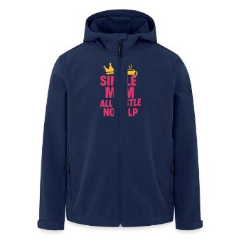 Mère célibataire Chaos Coordinator Vin - Veste softshell homme en polyester recyclé Stanley/Stella - marine - Devant - AI Model Male 185 light (185cm)