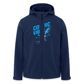 Space nerd design galaxy explorer cosmic - Men’s Recycled Softshell Jacket by Stanley/Stella - navy - Front - AI Model Male 185 light (185cm)