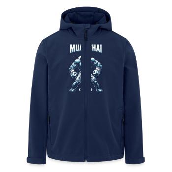 Muay Thai Boxing - Men’s Recycled Softshell Jacket by Stanley/Stella - navy - Front - AI Model Male 185 light (185cm)