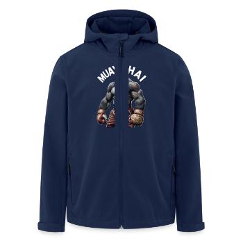 Muay Thai Boxing - Men’s Recycled Softshell Jacket by Stanley/Stella - navy - Front - AI Model Male 185 light (185cm)
