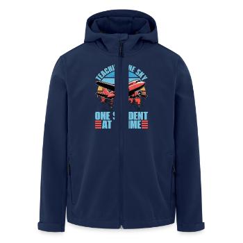 Flight Instructor Teaching The Sky Flight Lesson - Men’s Recycled Softshell Jacket by Stanley/Stella - navy - Front - AI Model Male 185 light (185cm)