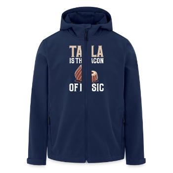 Tabla is the bacon of music - Men’s Recycled Softshell Jacket by Stanley/Stella - navy - Front - AI Model Male 185 light (185cm)