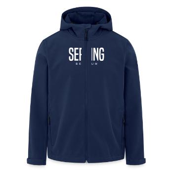 Seraing Belgien - Recycelte Männer Softshell-Jacke von Stanley/Stella - Navy - Vorne - AI Model Male 185 light (185cm)