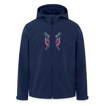 Baseball Eis Baseballschläger - Recycelte Männer Softshell-Jacke von Stanley/Stella - Navy - Vorne - AI Model Male 185 light (185cm)