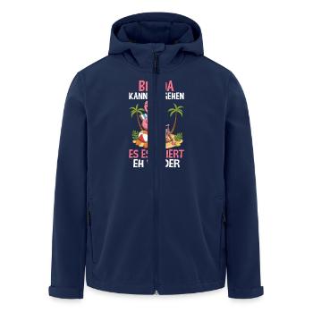 I'm there it can start, it escalates again anyway - Men’s Recycled Softshell Jacket by Stanley/Stella - navy - Front - AI Model Male 185 light (185cm)