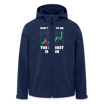 Ne me parlez pas Trader Boursier Bourse - Veste softshell homme en polyester recyclé Stanley/Stella - marine - Devant - AI Model Male 185 light (185cm)