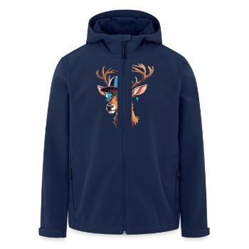 Cool Deer Deer Head Hunter Hunting Wild Forest - Men’s Recycled Softshell Jacket by Stanley/Stella - navy - Front - AI Model Male 185 light (185cm)