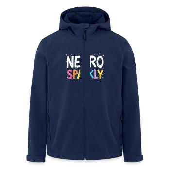 Neuro Sparkly Rainbow Colors Variety and - Men’s Recycled Softshell Jacket by Stanley/Stella - navy - Front - AI Model Male 185 light (185cm)
