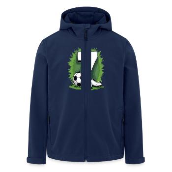 Football Birthday 7 Years Boys Gift - Men’s Recycled Softshell Jacket by Stanley/Stella - navy - Front - AI Model Male 185 light (185cm)
