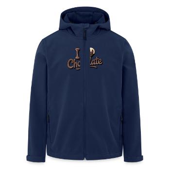Chocolate Passion I Love Chocolate - Recycelte Männer Softshell-Jacke von Stanley/Stella - Navy - Vorne - AI Model Male 185 light (185cm)