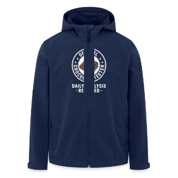 Chocolate Saying Chocolate Heart Chocolate Love - Men’s Recycled Softshell Jacket by Stanley/Stella - navy - Front - AI Model Male 185 light (185cm)