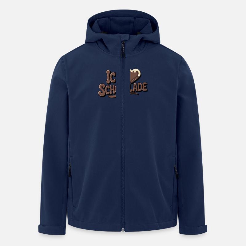 Schoki Ich Liebe Schokolade - Recycelte Männer Softshell-Jacke von Stanley/Stella - Navy