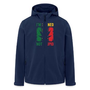 Im stoned not stupid - Recycelte Männer Softshell-Jacke von Stanley/Stella - Navy - Vorne - AI Model Male 185 light (185cm)