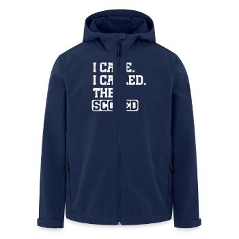 Funny Sports Announcer - Men’s Recycled Softshell Jacket by Stanley/Stella - navy - Front - AI Model Male 185 light (185cm)