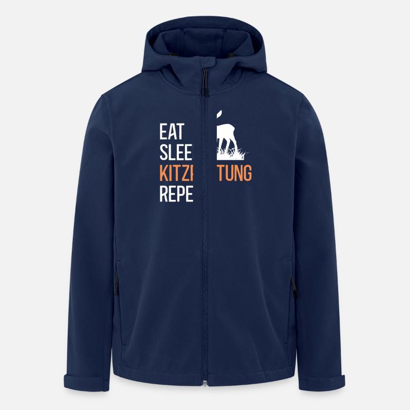 Kitzrettung Kitzretter Rehkitz Retten Tierretter - Recycelte Männer Softshell-Jacke von Stanley/Stella - Navy