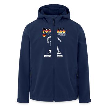 Deutscher Frauenfußball Shirt: Leidenschaft pur - Recycelte Männer Softshell-Jacke von Stanley/Stella - Navy - Vorne - AI Model Male 185 light (185cm)