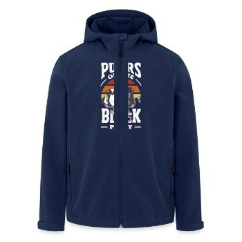 Support local street cats - Men’s Recycled Softshell Jacket by Stanley/Stella - navy - Front - AI Model Male 185 light (185cm)