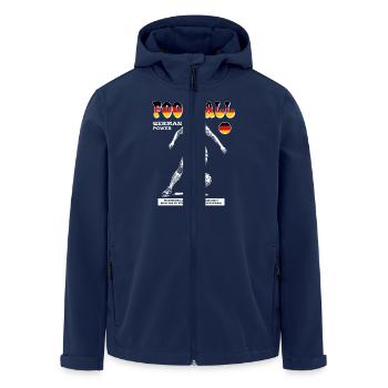 GER Fußballerin Shirt: Spaß am Spieltag - Recycelte Männer Softshell-Jacke von Stanley/Stella - Navy - Vorne - AI Model Male 185 light (185cm)