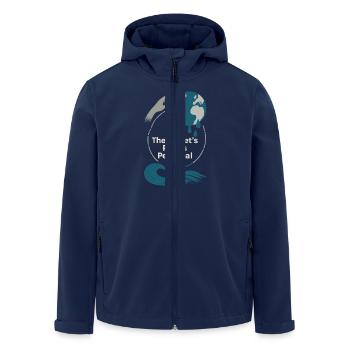 Climate Change Anxiety Gen Z Eco Stress Doomscroll - Men’s Recycled Softshell Jacket by Stanley/Stella - navy - Front - AI Model Male 185 light (185cm)