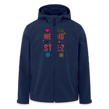 Nerd et fier - Veste softshell homme en polyester recyclé Stanley/Stella - marine - Devant - AI Model Male 185 light (185cm)