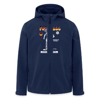 Deutsche Fußballerin Shirt: Spiel mit Vision - Recycelte Männer Softshell-Jacke von Stanley/Stella - Navy - Vorne - AI Model Male 185 light (185cm)