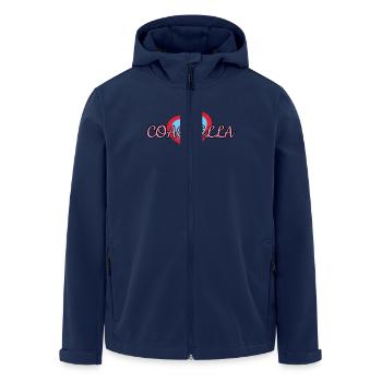 Lebendiges Musikfestival-Design Vibrant Music - Recycelte Männer Softshell-Jacke von Stanley/Stella - Navy - Vorne - AI Model Male 185 light (185cm)