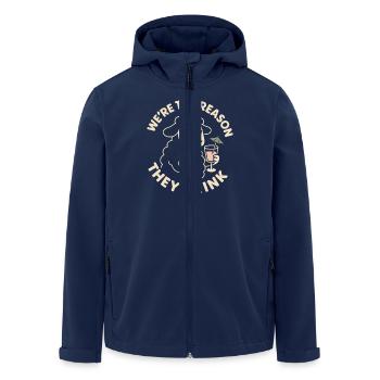 Funny Black Sheep Cousin Quirky Family - Men’s Recycled Softshell Jacket by Stanley/Stella - navy - Front - AI Model Male 185 light (185cm)