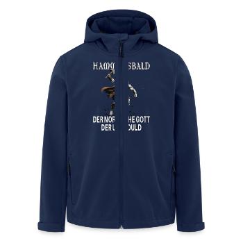 Hammersbald – Nordischer Gott der Ungeduld - Recycelte Männer Softshell-Jacke von Stanley/Stella - Navy - Vorne - AI Model Male 185 light (185cm)