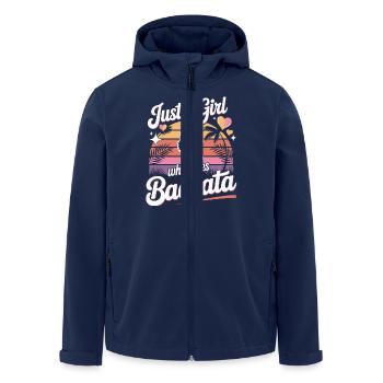 Just a girl who loves Bachata - Recycelte Männer Softshell-Jacke von Stanley/Stella - Navy - Vorne - AI Model Male 185 light (185cm)