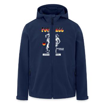 Germany Fußballspielerin Shirt: Faulspiel mit Stil - Recycelte Männer Softshell-Jacke von Stanley/Stella - Navy - Vorne - AI Model Male 185 light (185cm)
