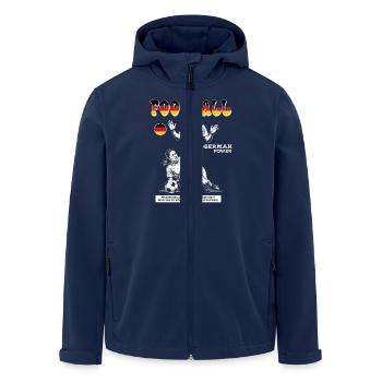 German Fußballspielerin Shirt: Faulspiel mit Folge - Recycelte Männer Softshell-Jacke von Stanley/Stella - Navy - Vorne - AI Model Male 185 light (185cm)