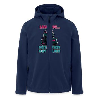 Loading... Motivation Not Found - Recycelte Männer Softshell-Jacke von Stanley/Stella - Navy - Vorne - AI Model Male 185 light (185cm)