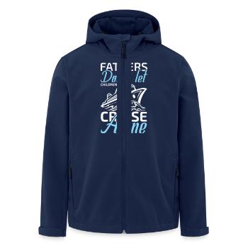 fathers don't let childrens cruise alone - Recycelte Männer Softshell-Jacke von Stanley/Stella - Navy - Vorne - AI Model Male 185 light (185cm)