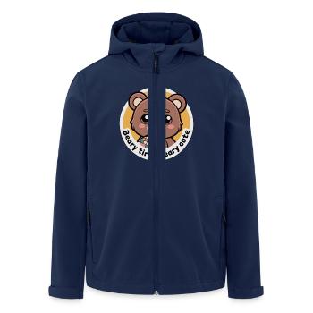 BEARY TIRED BEARY CUTE - Men’s Recycled Softshell Jacket by Stanley/Stella - navy - Front - AI Model Male 185 light (185cm)