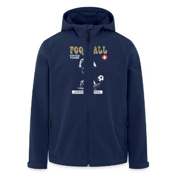 Swiss Women's Football Shirt: Emotion on the Ball - Men’s Recycled Softshell Jacket by Stanley/Stella - navy - Front - AI Model Male 185 light (185cm)