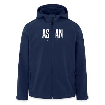 Assouan, Égypte - Veste softshell homme en polyester recyclé Stanley/Stella - marine - Devant - AI Model Male 185 light (185cm)