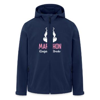 MARATHON KÖNIGIN DER STRECKE Läuferin Lustiges - Recycelte Männer Softshell-Jacke von Stanley/Stella - Navy - Vorne - AI Model Male 185 light (185cm)