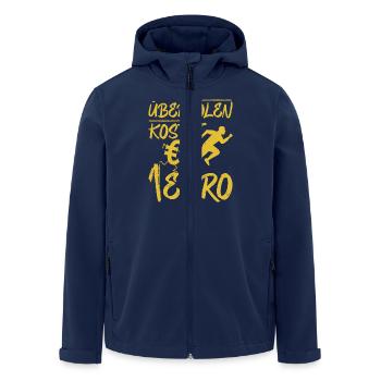 Läufer ÜBERHOLEN KOSTET 1 EURO Laufen Lustiges - Recycelte Männer Softshell-Jacke von Stanley/Stella - Navy - Vorne - AI Model Male 185 light (185cm)