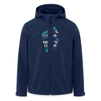 Aurora Borealis Northern Lights Arctic Nightscape - Recycelte Männer Softshell-Jacke von Stanley/Stella - Navy - Vorne - AI Model Male 185 light (185cm)