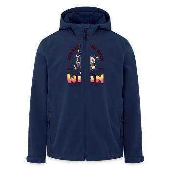 I'll fix your Wi-Fi - Men’s Recycled Softshell Jacket by Stanley/Stella - navy - Front - AI Model Male 185 light (185cm)