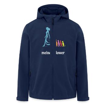Moi et mes abonnés – Cat Humor Design - Veste softshell homme en polyester recyclé Stanley/Stella - marine - Devant - AI Model Male 185 light (185cm)